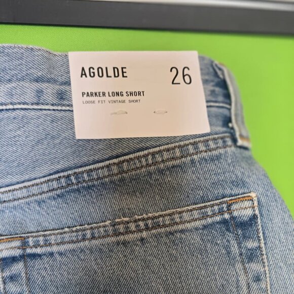 NWT AGOLDE Parker Long Loose Fit Denim Shorts – Size 26 - Picture 3 of 7